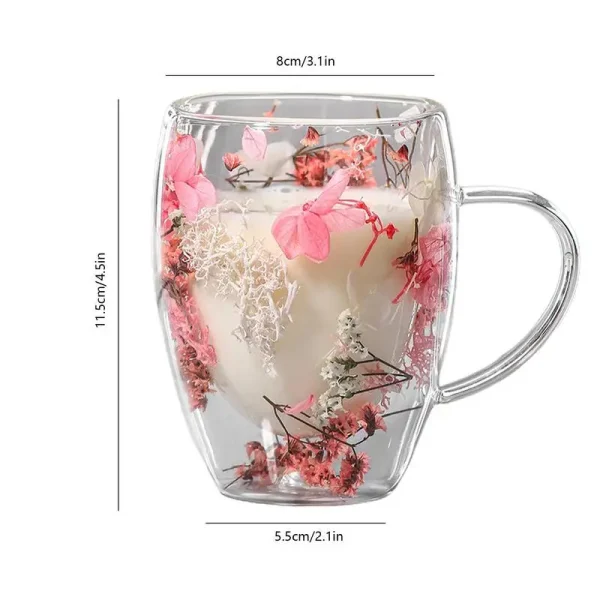 Kf Se0d3fa56bb1646c6856c8d2f0f2efdd7n 350ml Creative Double Wall Coffee Mug Real Dried Flower Filler Glass Cups Gifts High Borosilicate Glass