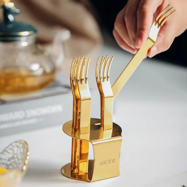 Kf sf882a38095fa4943875c858605d9a1a8v stainless steel thicken fruit fork set ins food picks for kids household cake dessert tableware premium