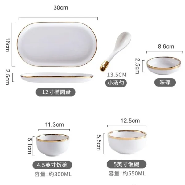 Kf Sff05f5e692794310aaba8eac55985a0dh Nordic Style Gold Inlay Bright White Porcelain Dinner Sets Ceramic Bowl Dish Plates Set Porcelain Dinnerware