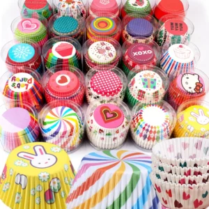 100pcs Muffins Paper Cupcake Wrappers Baking Cups Cases Muffin Boxes Cake Cup Decorating Tools Kitchen Cake