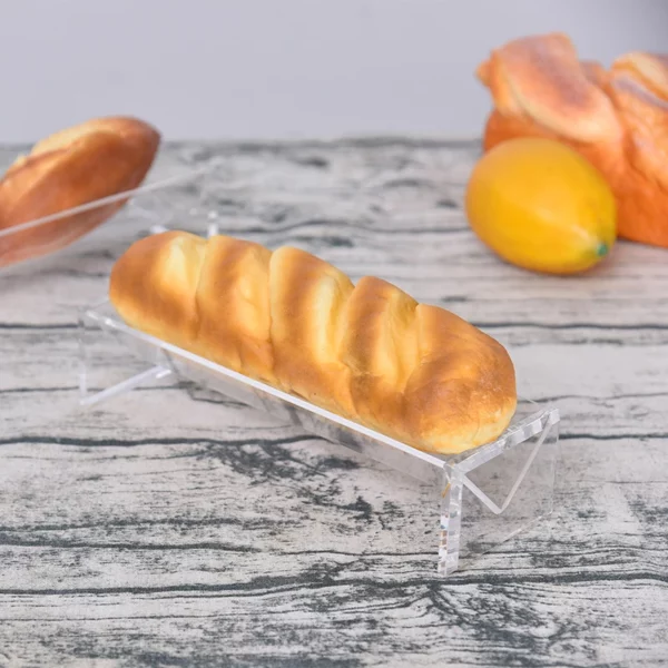 1pc Acrylic Cracker Holder Clear Rectangular Crackers Server Food Tray Cookie Display Stand For Serving Snacks 2