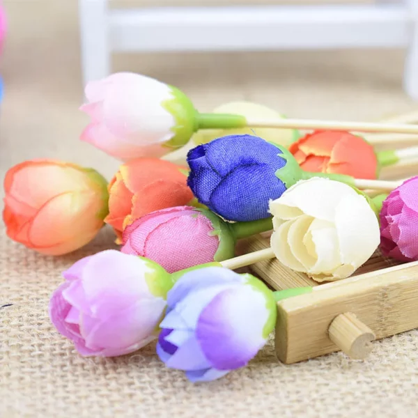 20 Pcs Disposable Bamboo Skewers Food Picks Buffet Cupcake Fruit Fork Party Cake Dessert Salad Vegetable 3