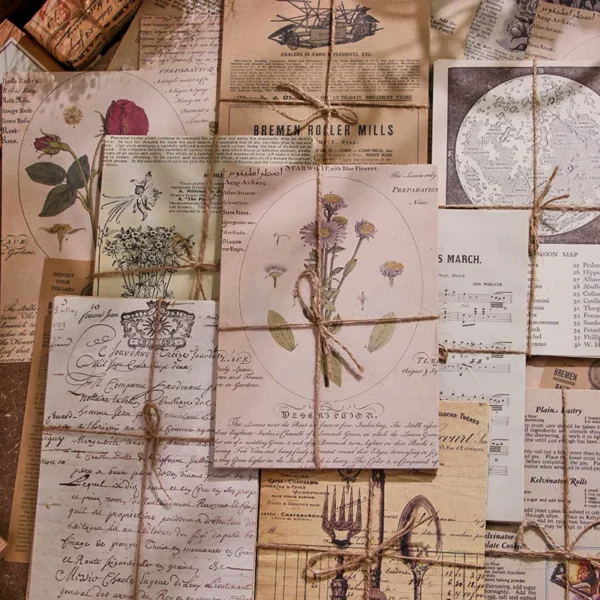 30sheets vintage inspiration scrabooking papers for diy decorating paper memo journal scrapbook handmake material craft supplies 2