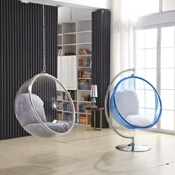 Bubble Chair Transparent Glider Single Cradle Chairs Indoor Lounge Hanging Lazy Chair Swing Rocking Recliner Home 1