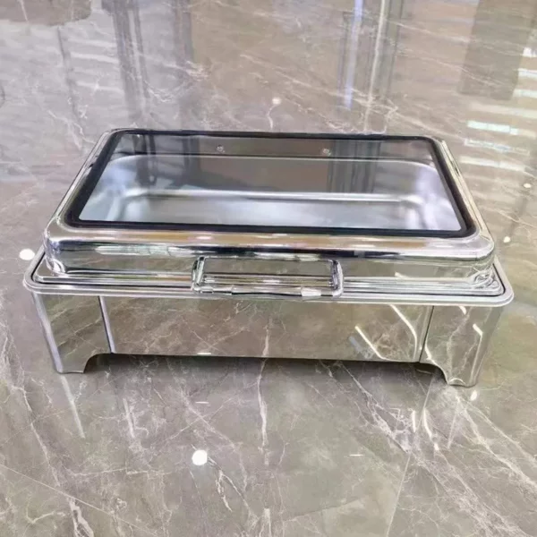 Chaffing Dishes Buffet Catering Stainless Steel Luxury Food Warmer Gold Hydraulic Cheffing Chafing Dish Buffet Set 1