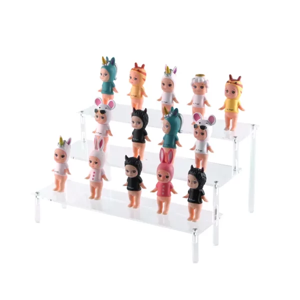 Clear Acrylic Display Stand For Anime Figures Cupcake Shelf Organizer Desserts Holder Jewels Display Risers Perfume 5