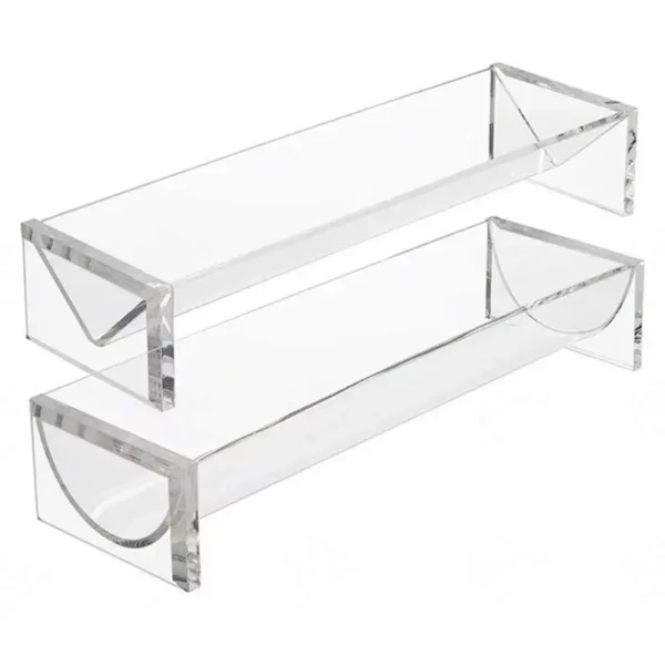 Clear Cracker Tray Acrylic Rectangular Cracker Holder Biscuit Serving Tray Food Display Stands Party Appetizer Serving 5