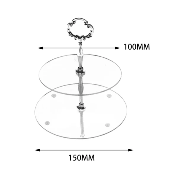 Cupcake Stand Pastry Serving Platter Acrylic Durable Lightweight Serving Tray For Birthday Restaurant Anniversary Holidays Desk 4
