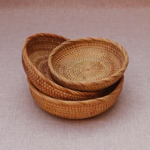 Fruit Basket Rattan Coffee Table Fruit Plate