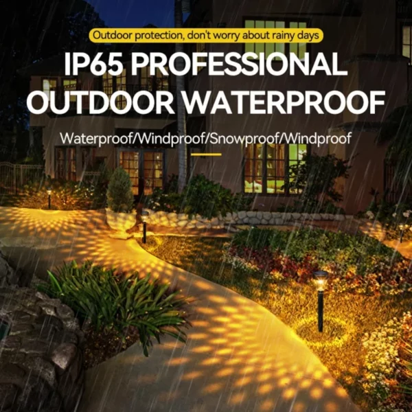 Led lawn solar lights garden outdoor lamp rgb multi color doorway path lighting solar christmas decorative 4