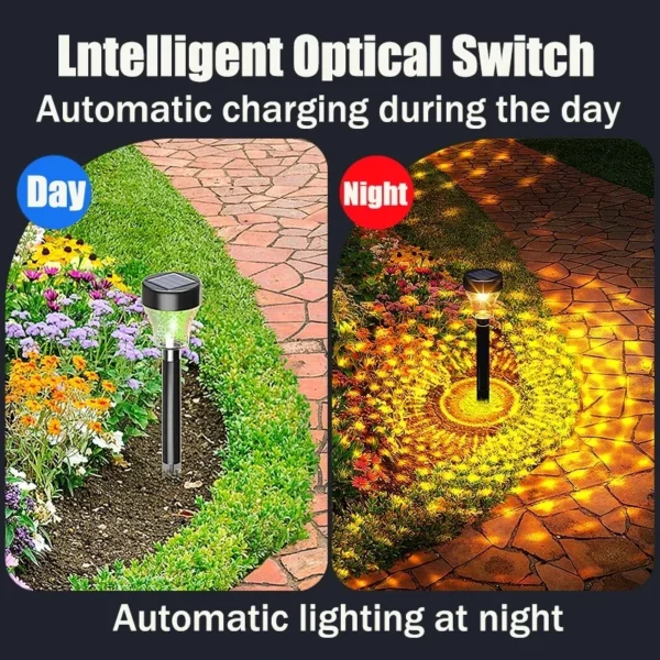 Led lawn solar lights garden outdoor lamp rgb multi color doorway path lighting solar christmas decorative 5