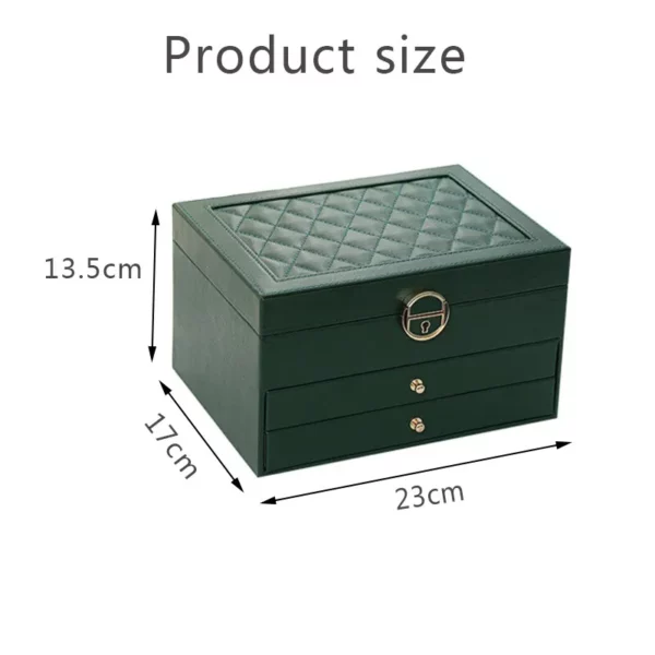 Large Jewelry Storage Box Multi Layer Organizer For Jewelry Necklace Earring Leather Jewellery Storage Packaging Display 1