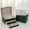 Large Jewelry Storage Box Multi Layer Organizer For Jewelry Necklace Earring Leather Jewellery Storage Packaging Display