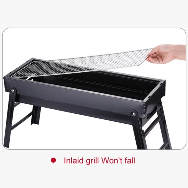 New Large Bbq Barbecue Grill Folding Portable Charcoal Outdoor Camping Picnic Burner Foldable Charcoal Camping Barbecue 3