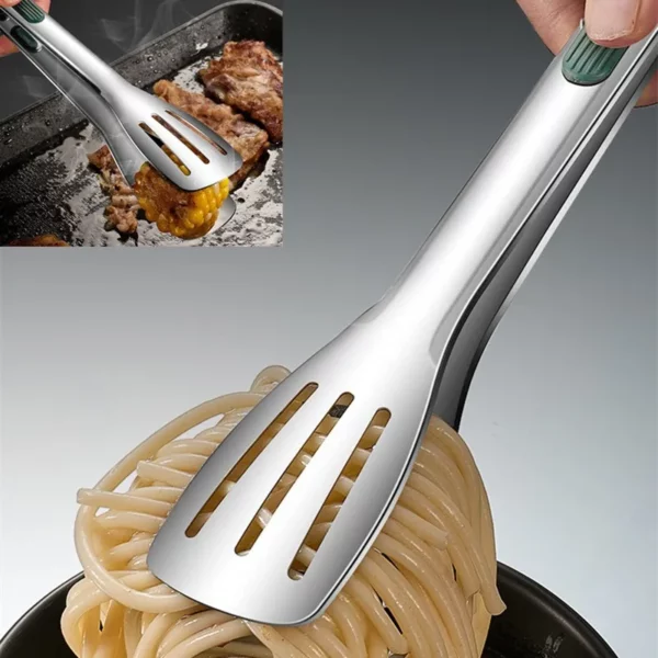 Non Slip Stainless Steel Kitchen Clip Kitchen Food Tongs Bbq Meat Bun Tongs Bbq Buffet Clips 3