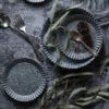 Retro iron bread trays lace vintage round handcrafted cake snack plate photography props metal storage decor