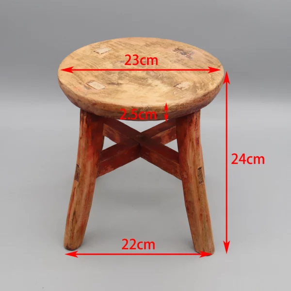 Small Round Stool Chinese Antique Mortise And Tenon Jointed Stool Small Side Table Pedestal 1