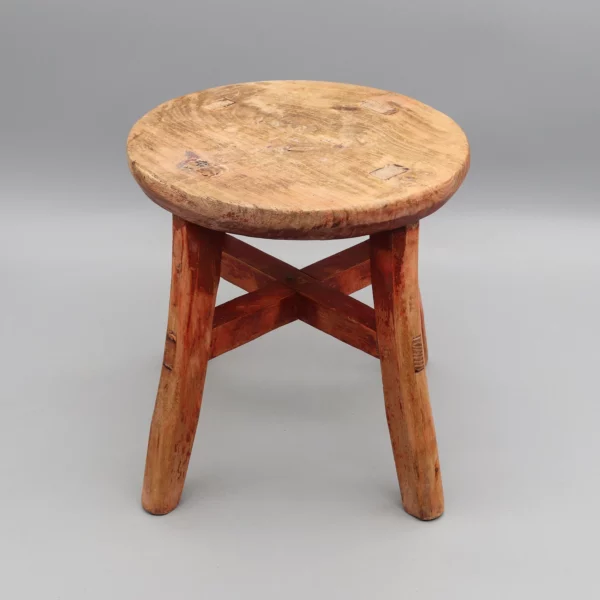 Small Round Stool Chinese Antique Mortise And Tenon Jointed Stool Small Side Table Pedestal 2