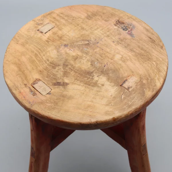 Small Round Stool Chinese Antique Mortise And Tenon Jointed Stool Small Side Table Pedestal 4