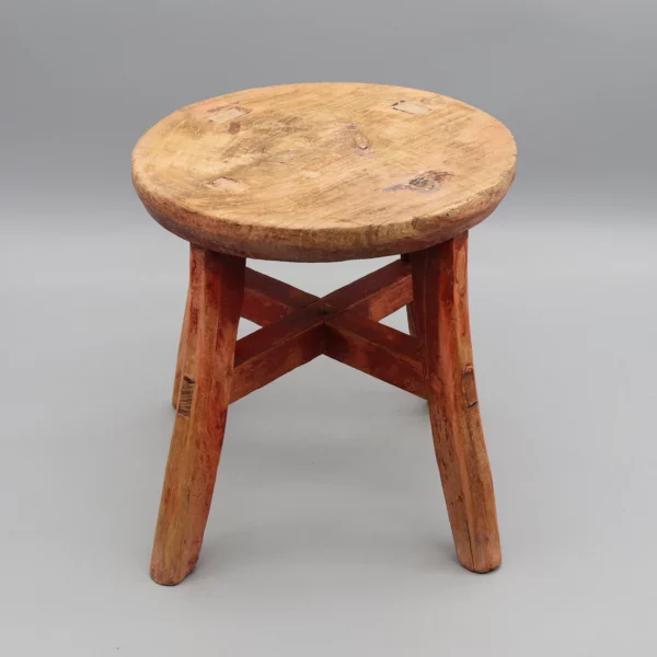 Small Round Stool Chinese Antique Mortise And Tenon Jointed Stool Small Side Table Pedestal