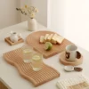 Wood Serving Tray Decorative Trays Platter Wooden Coffee Tray Bread Board Kitchen Organizer Food Tray Home