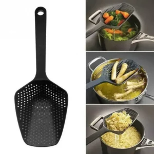 1pc Spoon Filter Cooking Shovel Strainer Scoop Nylon Spoon Kitchen Accessories Nylon Strainer Scoop Colander Leaking