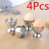 4pcs Egg Holder Stainless Steel Eggs Cup Stand Tool Caviar Cup Breakfast Egg Holder Banquet Eggs