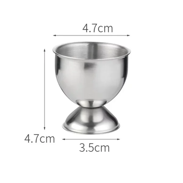 4pcs Egg Holder Stainless Steel Eggs Cup Stand Tool Caviar Cup Breakfast Egg Holder Banquet Eggs 5