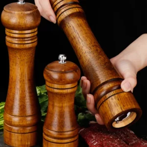 5 8 10 Salt And Pepper Grinder Solid Wood Spice Pepper Mill With Strong Adjustable Ceramic