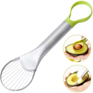 Avocado Slicer 2 In 1 Stainless Steel Avocado Cutter Peeler Knife Pitaya Kiwi Slicer Peeler Kitchen