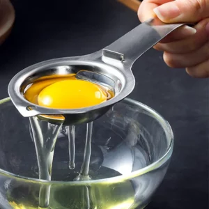 Egg Separator Long Handle Egg Yolk Separator Stainless Steel Egg Tools Yolk White Divider Filter For