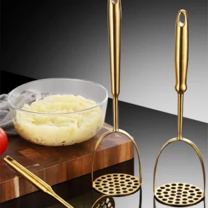 Home Stainless Steel Potato Masher Manual Food Crusher Smooth Garlic Presser Pumpkin Ricer Kitchen Gadgets Household