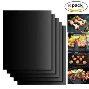 1 5 10pcs Grill Mat 44x33cm Non Stick Bbq Grill Liners Oven Grill Foil Barbecue Plate