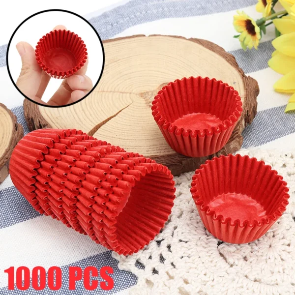 1000pcs Lots Paper Cupcake Muffin Cup Base Mini 25mm Muffin Cup Mould For Chocolate Cupcake Wrapper