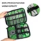 1pc Black Green Storage Bag Electronic Accessory Organizer Portable Usb Data Cable Charger Plug Travel Waterproof