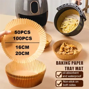 Air Fryer Disposable Paper Liner Kitchen Cookers Oil Proof Barbecue Plate Steamer Fryer Baking Accessories Baking