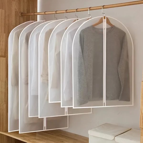 Clothes Hanging Dust Cover Wedding Dress Cover Suit Coat Storage Bag Garment Bags Organizer Wardrobe Hanging