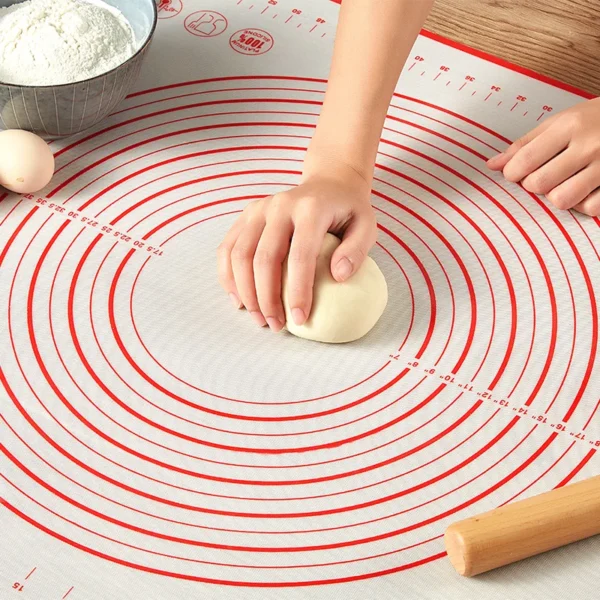 Large Silicone Mat Kitchen Kneading Dough Baking Mat Tools Cookie Crepes Pizza Dough Non Stick Rolling