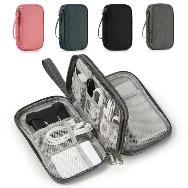 New Double Layers Storage Bags For Cable Cord Travel Organizer Bag Cable Storage Organizers Pouch Carry