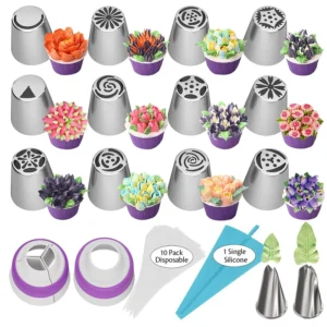 Russian Tulip Icing Rose Pastry Nozzles Cake Decorating Tools Flower Icing Piping Nozzle Cream Cupcake Tips