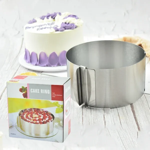 Telescopic 4 Inch Small Stainless Steel Circular Adjustable Mousse Ring 6 10 5cm High Cake Mold