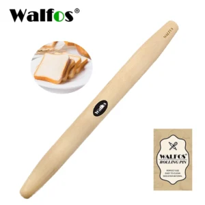 Walfos 9 18 20 24 Inch Wooden Rolling Pin Fondant Cake Dough Roller Non Stick Cooking